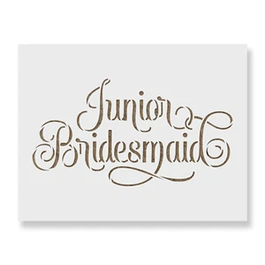 Plantilla de etiqueta de boda de dama de honor junior - Imagen 1 de 4