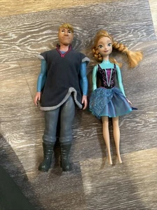 Disney Frozen Doll Kristof & Princess Anna 2012 Mattel Barbie And Ken Dolls - Picture 1 of 12