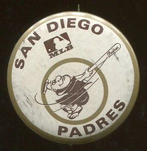 Vintage 1 3/4" Durchmesser San Diego Padres Pinback Knopf - Bild 1 von 2