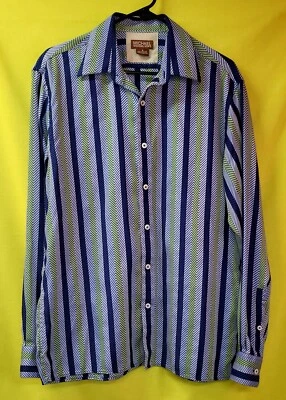 CAMISA MICHAEL KORS Multicolor Azul Verde ESPIGA TEJIDO ABOTONADA, HOMBRE M Foto 1 de 4