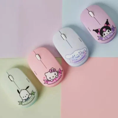 Sanrio Low Noise Wireless Mouse-Hello Kitty Cinnamoroll Kuromi Pochacco /EXPRESS - Image 1 of 2