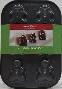 Teglia da forno muffin ragazzo pan di zenzero natalizia nordica Ware capacità 1,5 tazze - Foto 1 di 1