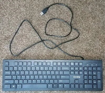 VicTsing IC164056US 104 Keys USB Wired Computer Keyboard - Black - Image 1 of 4