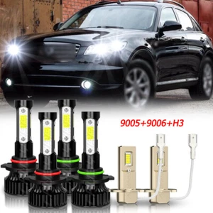 For Infiniti FX35 03 04-05 Combo HID Headlight High /Low + LED Fog Light Bulbs - Picture 1 of 16