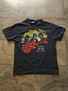 Vintage 1980s The Monkees Pop Band Black Single Stitch T-shirt Youth M - Picture 1 of 8