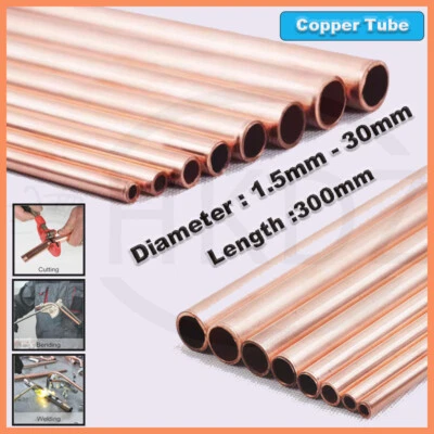 Kupferrohr Stange Kupfer Rundrohr Hohlprofil Durchmesser 1,5mm -30mm Länge 300mm - Bild 1 von 4