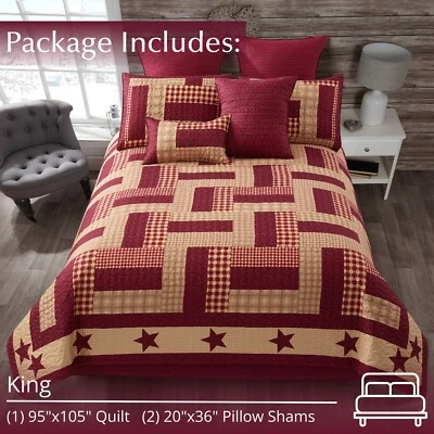 Virah Bella - Homestead Red - Lightweight Reversible Quilt Set - Image 1 of 4