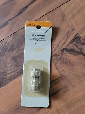 Radio Shack Archer RF Adapter 278-118 Adapts PL-259 To Fit Female TNC Connector - Image 1 of 2