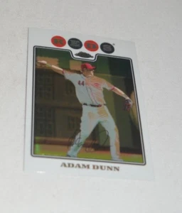 2008 TOPPS CHROME - ADAM DUNN OUTFIELD CINCINNATI REDS # 92 REFRACTOR - Picture 1 of 4