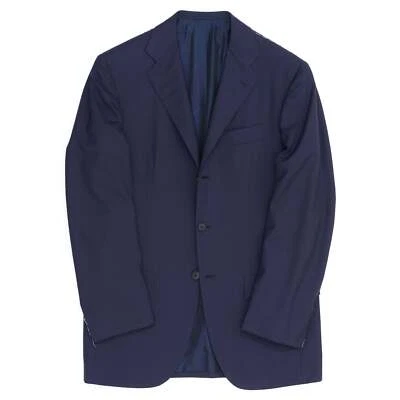 Jaqueta Blazer KITON Napoli Azul Marinho Lã 14 Mícrons Super 180's UE 46 NOVA EUA 36 - Imagem 1 de 4
