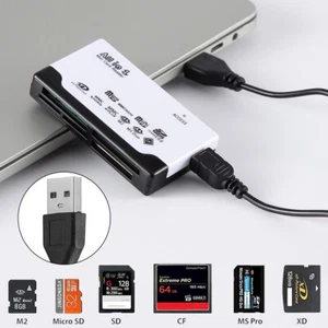 Speicherkartenleser USB2.0 Micro SD TF CF M2 MS XD Adapter für Laptop PC Computer - Bild 1 von 9