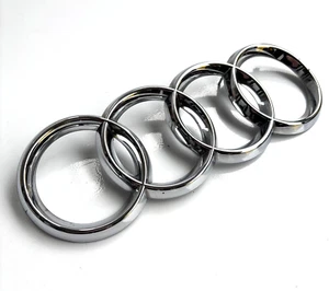 09-12 AUDI A4 B8 - Front Grille Emblem Badge Logo Chrome GENUINE OEM - 57 284 03 - Picture 1 of 3