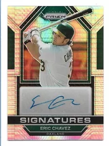 Eric Chavez 2023 Panini Prizm Hyper Prizm Signatures Auto #SIG-EC Autograph - Bild 1 von 2