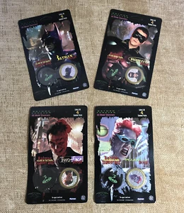 BATMAN FOREVER Heavy Metal Slammer Pogs 1995 Skycaps/Skybox, Juego de 4 NUEVO Sellado - Imagen 1 de 9