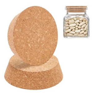 2-Pack Cork Bottle Stoppers 4x3.5 Inch Cork Lids Tapered Cork Plugs for Wine ... - Picture 1 of 6