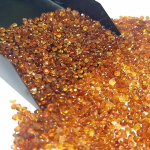 Lotto all'ingrosso 50 pezzi granato rotondo di Hessonite naturale non trattato y671 - Foto 1 di 6