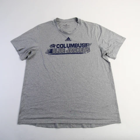 Columbus Blue Jackets adidas Creator Short Sleeve Shirt Men's Gray Used Cover