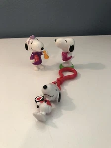 snoopy Valentine’s figurines Lot Of 3 - Picture 1 of 7