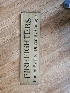 Firefighters Vintage Wooden Sign - Picture 1 of 1