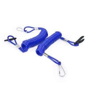 2pcs PWC Key Outboard Lanyard Stop Kill Switch Safe Blue For Jet Ski Wave Runner - Picture 1 of 24