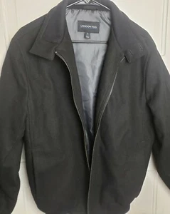 London Fog Wool Bomber Jacket - Herren - Black Small. - Bild 1 von 8