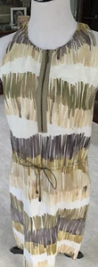 W by Worth Women's Brown, Olive, Tan, White Casual Tank Dress Lined Size 2 EUC - Picture 1 of 6