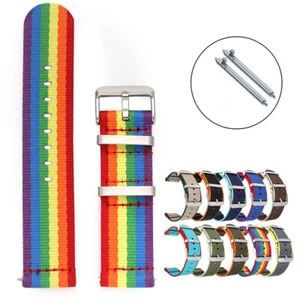 Schnellverschluss Smart Armband Nylon Canvas Uhrenarmband Ersatzband 20 22 mm - Bild 1 von 22