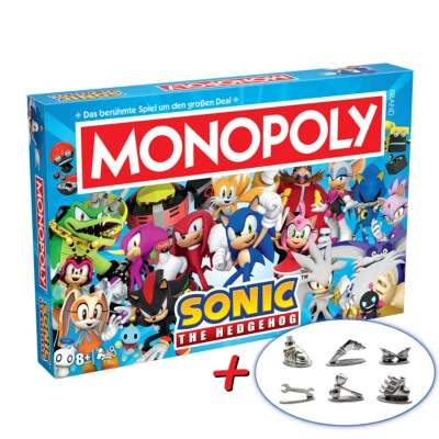 Monopoly - Sonic +6 Extra Play Figures Board Game Party Game Hedgehog - Image 1 of 4