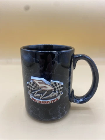 Vintage Nascar  Coffee Mug - #5 Terry Labonte Die Hard Fan - Black Cup Cover