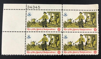 1973 Rise of the Spirit of Independence Drummer 8c Stamp Block of 4 Scott #1479 - Image 1 of 4