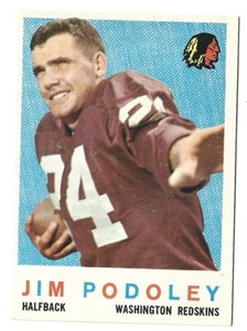 1959 Topps Football - Jim Podoley #165 - Nice Card