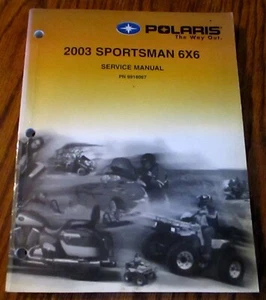 2003 Polaris SPORTSMAN 6x6 QUAD ATV Service Repair Shop Manual & CD 9918067 - Picture 1 of 24