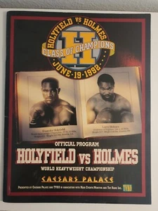 VINTAGE 1992 HOLYFIELD vs HOLMES OFFICIAL PROGRAM WORLD HEAVYWEIGHT CHAMPIONSHIP - Picture 1 of 8