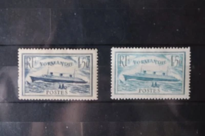 FRANCE 1935/36 - Lot 02 timbres neufs* n°299* + 300* - Paquebot Normandie - 1€ - Photo 1/2