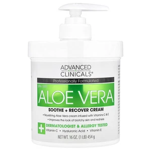 Aloe Vera, Soothe + Recover Cream, 16 oz (454 g) - Picture 1 of 3