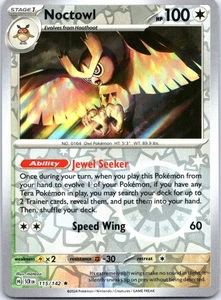 Noctowl 115/142 - Stellar Crown Reverse Holo - Picture 1 of 2