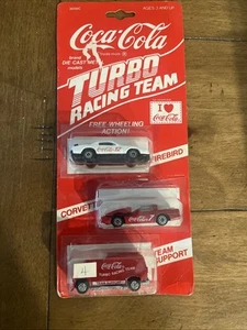 VTG CORGI HARTOY DIECAST COCA-COLA TURBO RACING TEAM ADVERTISING CARS NIB - Picture 1 of 5