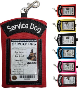 Activedogs Service Dog ID Card Pouch - Clip on Identification Badge Display Tag  - Picture 1 of 12