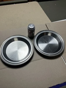 Zwei 9 "x 1,25" Edelstahl Kuchenformen breit kein Tropfrand ~ Schwerlast Edelstahl - Bild 1 von 5