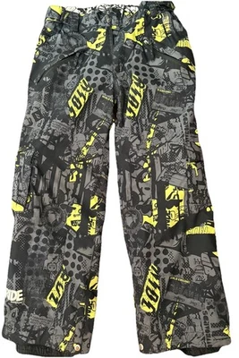 RIDE Esquí Snowboard Nieve Pantalones Negro Neón Gráfico Juvenil Talla L RN86916 26" Cintura Foto 1 de 4
