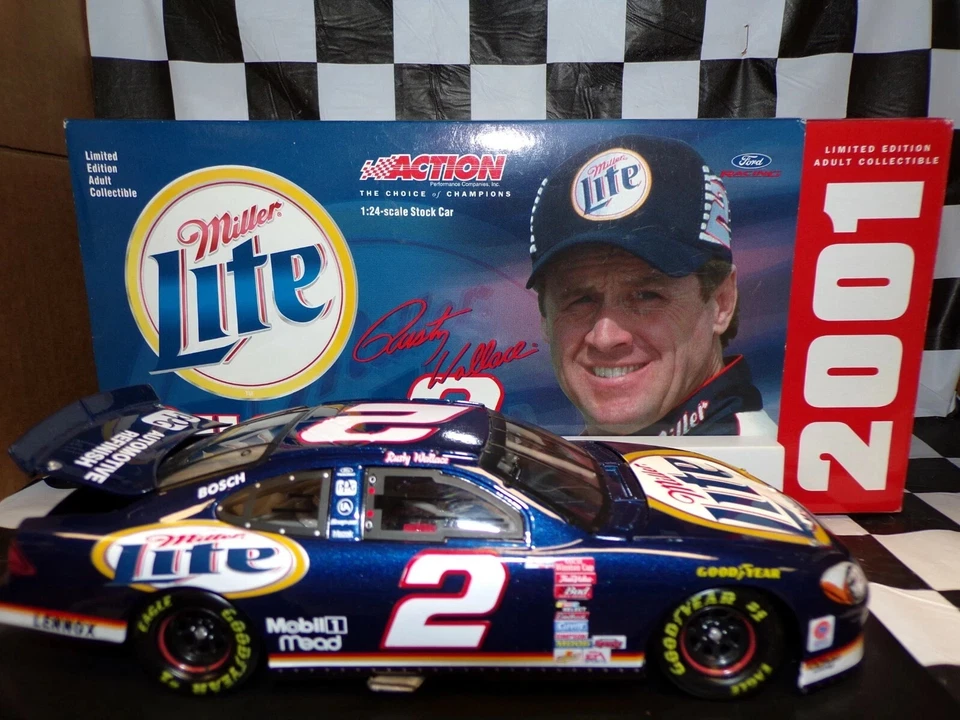 Action 2001 NASCAR #2 Miller Lite Rusty Wallace 2001 Ford Taurus 1159