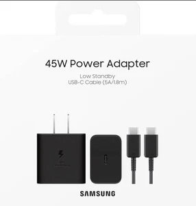 Samsung 45W USB - C Netzteil mit Kabel - Schwarz - Bild 1 von 1