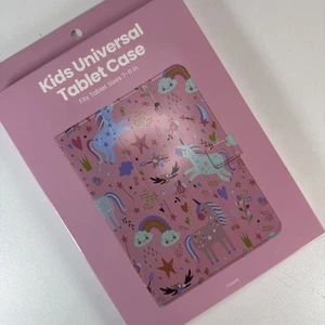 Kids Universal Tablet Case Unicorn Rainbow Pink Fits 7–11" Tablets New - Picture 1 of 9