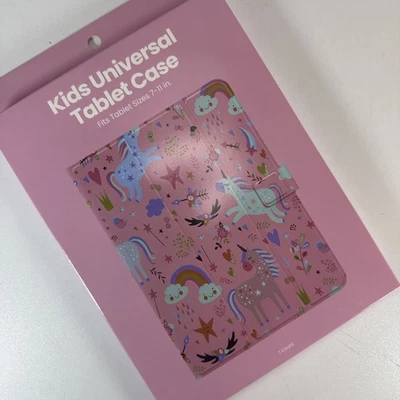 Kids Universal Tablet Case Unicorn Rainbow Pink Fits 7–11" Tablets New - Image 1 of 4