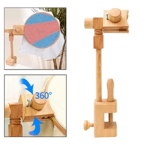 Max Dia. 40cm Embroidery Hoop 360 Rotation Cross Stitch Frame Rack Adjustable - Picture 1 of 7