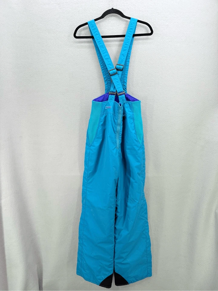 Traje de esquí snowboard aislado con babero azul Columbia de colección de los 90 para mujer talla yo Foto 1 de 4