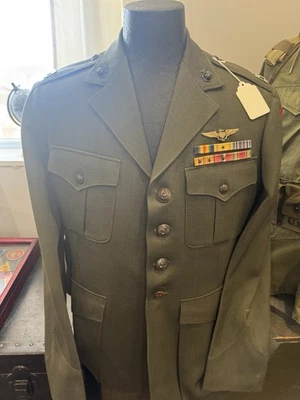WW2 Dated USMC Pilot Dress Uniform Jacket and Pants WW1&WW2 Veteran. - Image 1 of 4