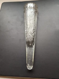 Antike Glas Hochzeit Blumenstrauß Halter hängende Kutsche Knospe Vase mit Vogel - Bild 1 von 9
