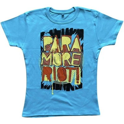 Vintage Paramore T Shirt Large Riot Tour Hayley Williams NWOT 2008 Baby Tee Rare - Image 1 of 4