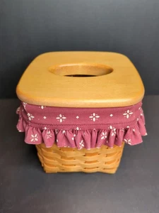 Longaberger 1997 Taschentuchkorb mit Deckel & Einlage - Korb #15831 - Bild 1 von 20